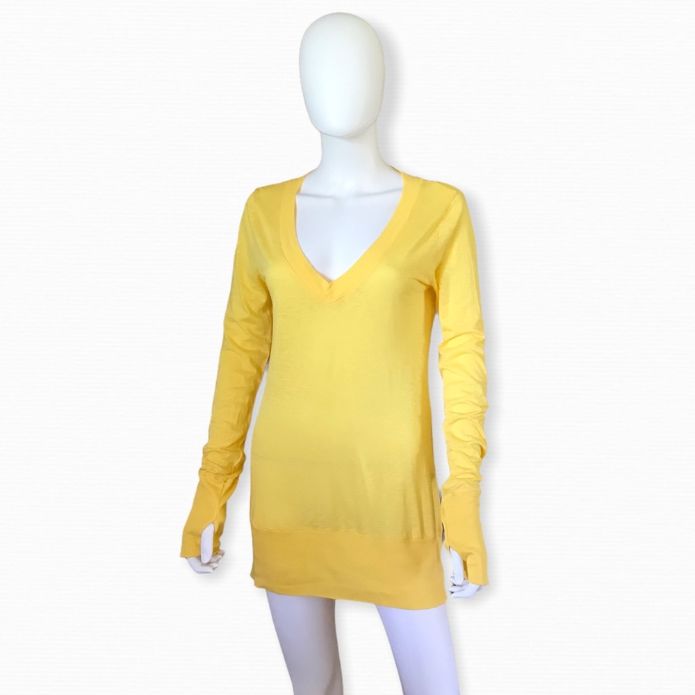 LAmade Yellow V-Neck Top, S